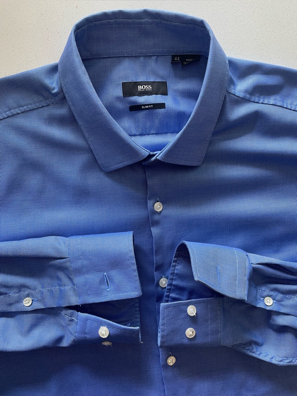 Hugo Boss - all cotton dress shirt Size 44 (17.5”neck)